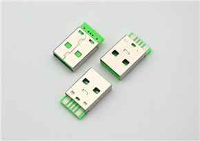 USB Type-A Male (USB AM) integrated, soldered wire type, high-current